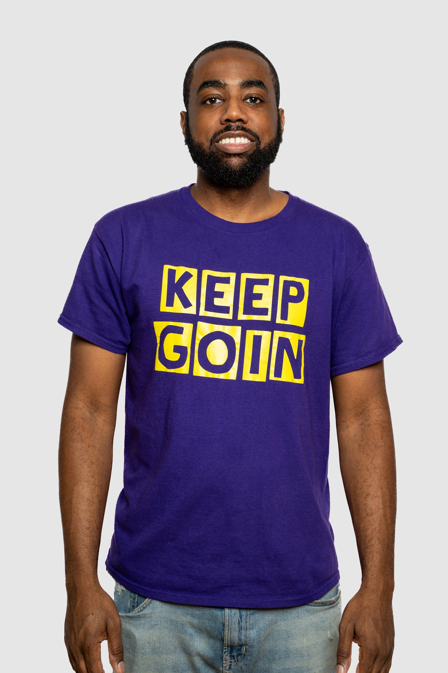 PURPLE & YELLOW LA "KEEP GOIN" UNISEX T-SHIRT