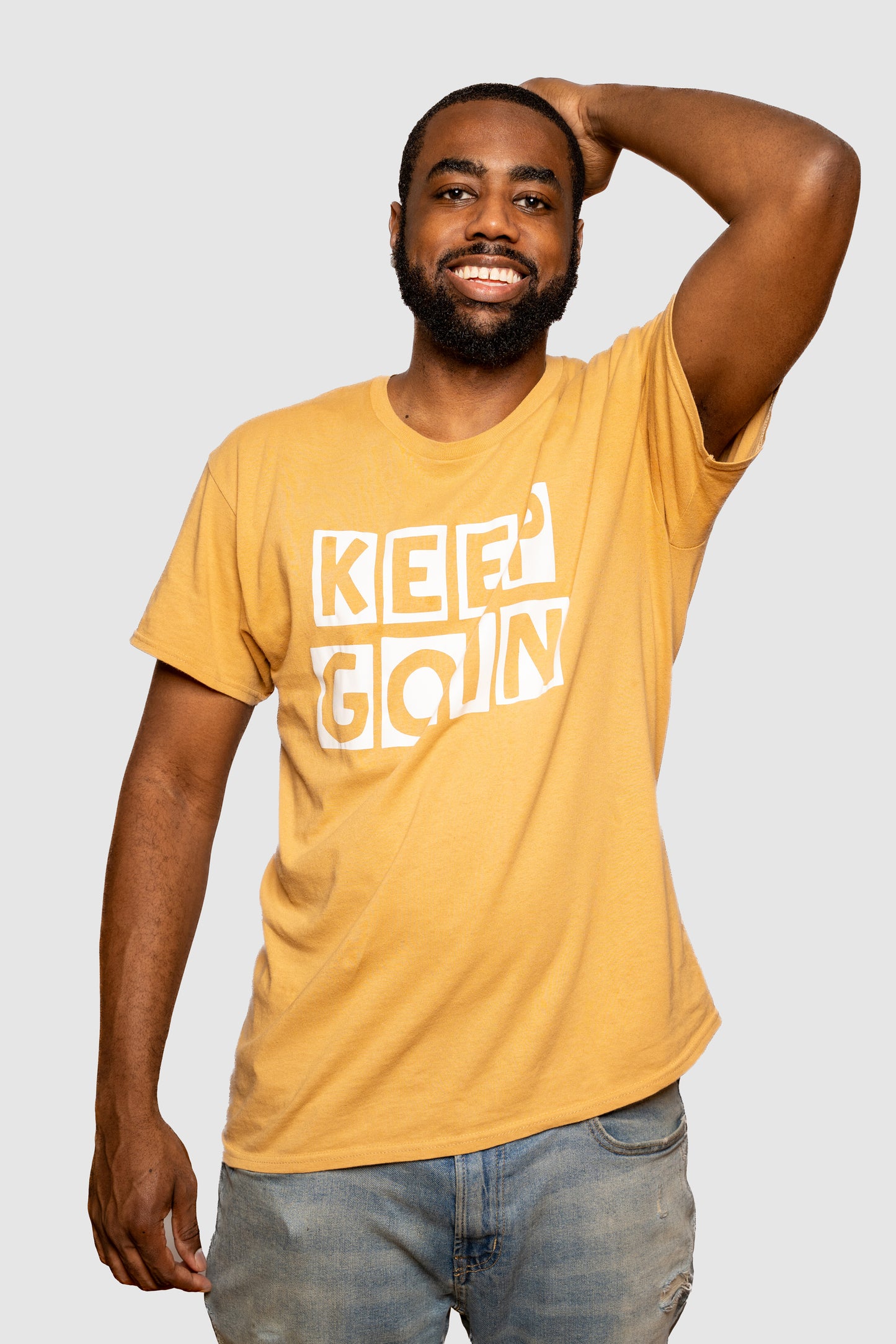 TAN "KEEP GOIN" UNISEX T-SHIRT