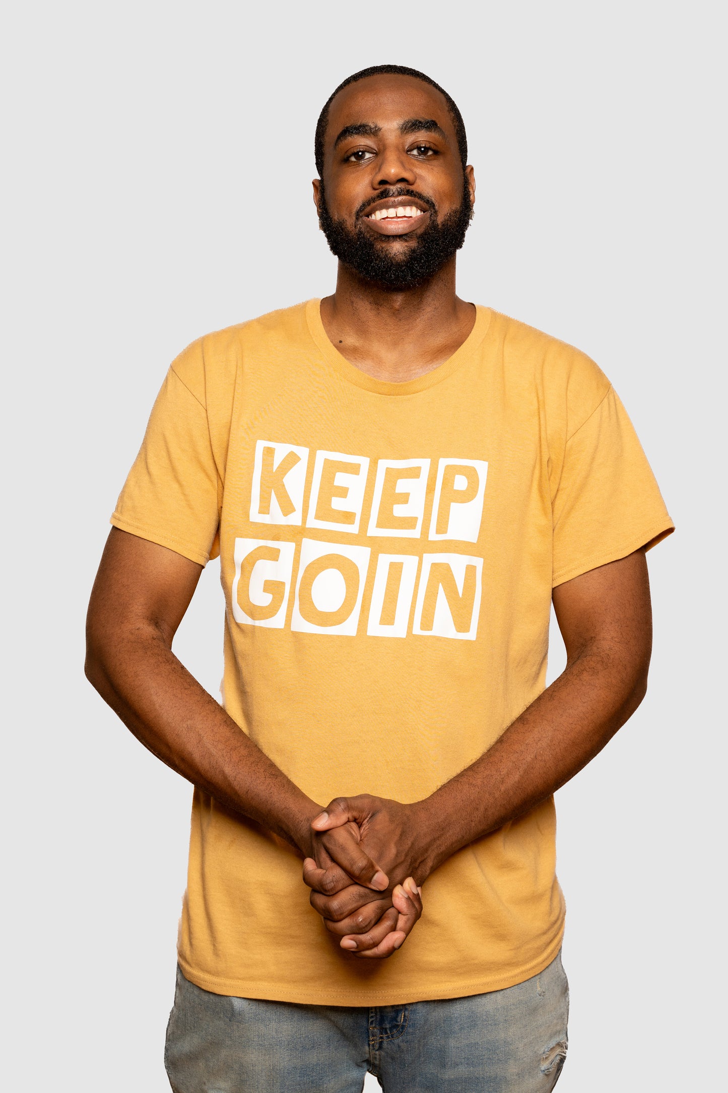 TAN "KEEP GOIN" UNISEX T-SHIRT